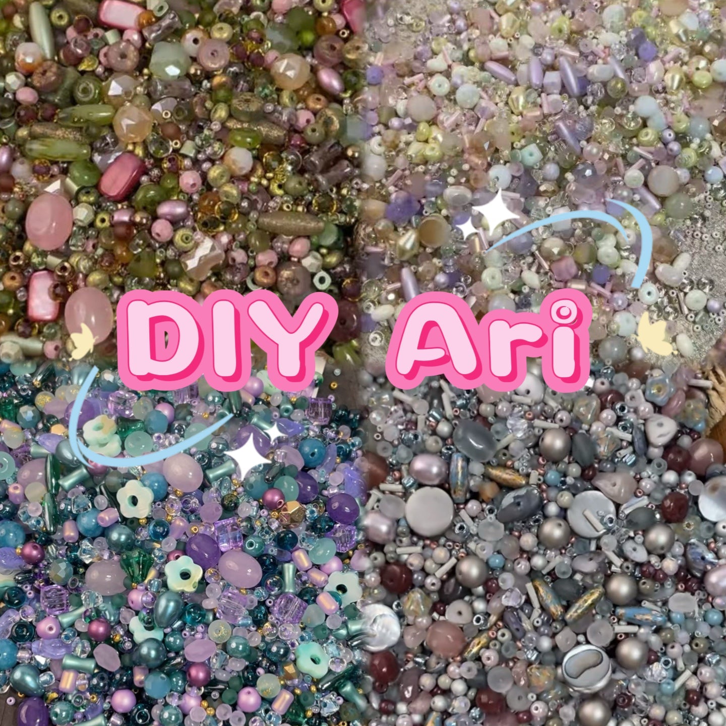 Ari-R5-Mixed Seed Beads (20g/bag,2mm to 10mm)(Rainbow Game)