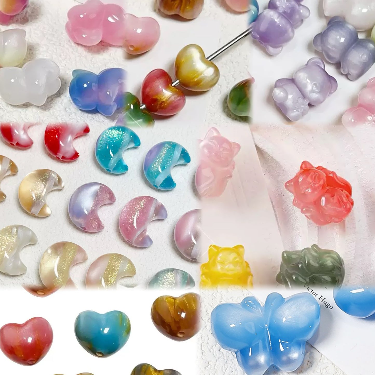Ari-A112-Mix-styles Special Shape Resin Beads