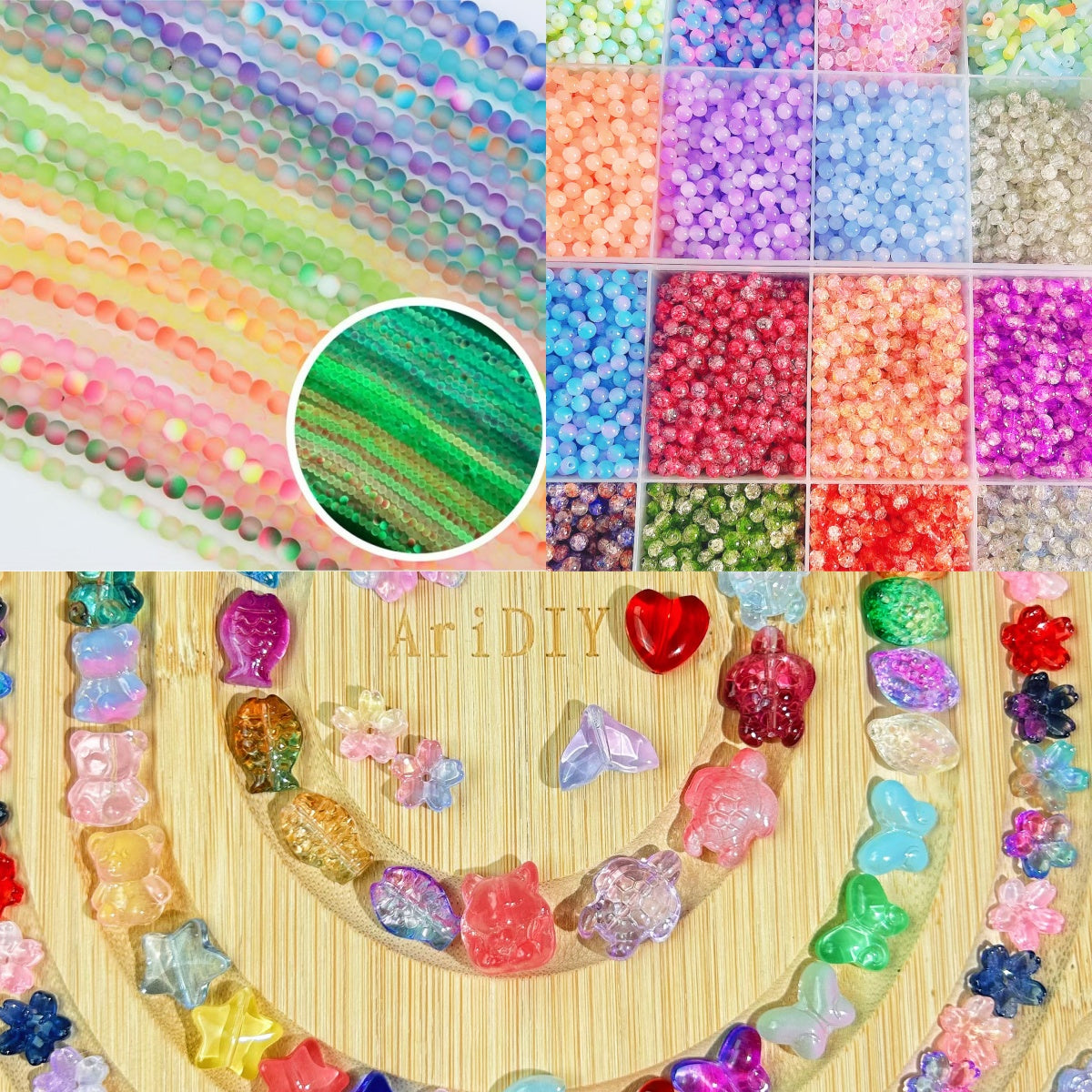 Ari-A3-Glass Beads for Bracelet Jewelry Craft DIY