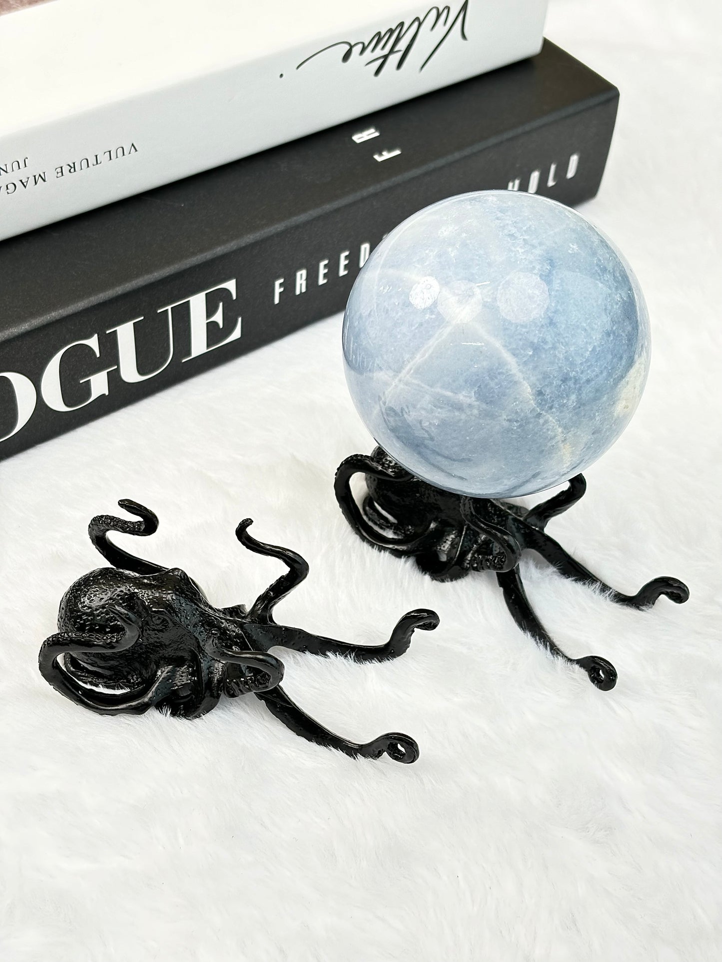 $4.5/1 pieza Base de cristal de pulpo dorado, base de cristal de pulpo plateado, base de cristal de pulpo de oro rosa, base de cristal de pulpo negro, esfera de cristal bsae.