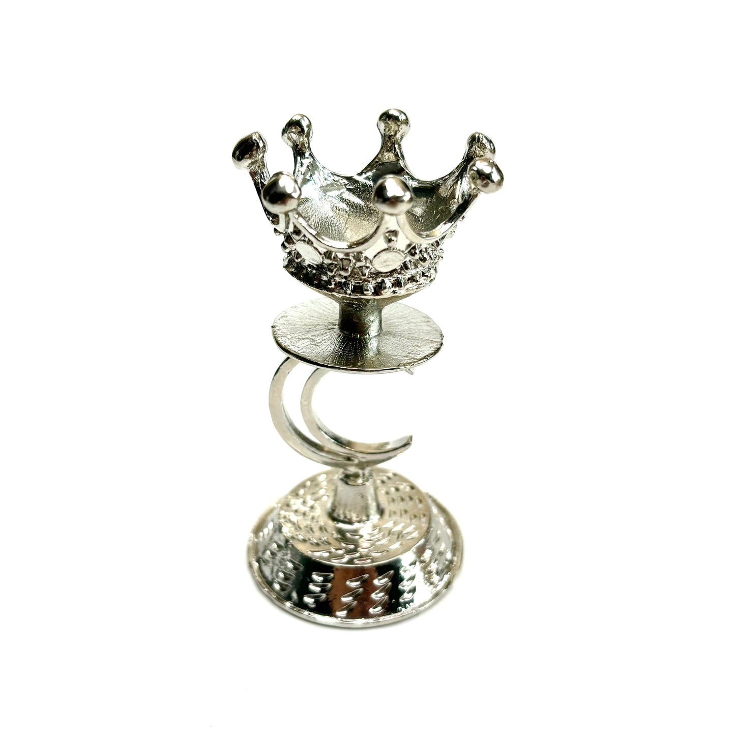 $7/1 pieza Base de cristal de luna y corona dorada brillante, Base de cristal de luna y corona plateada brillante, base de esfera de cristal.