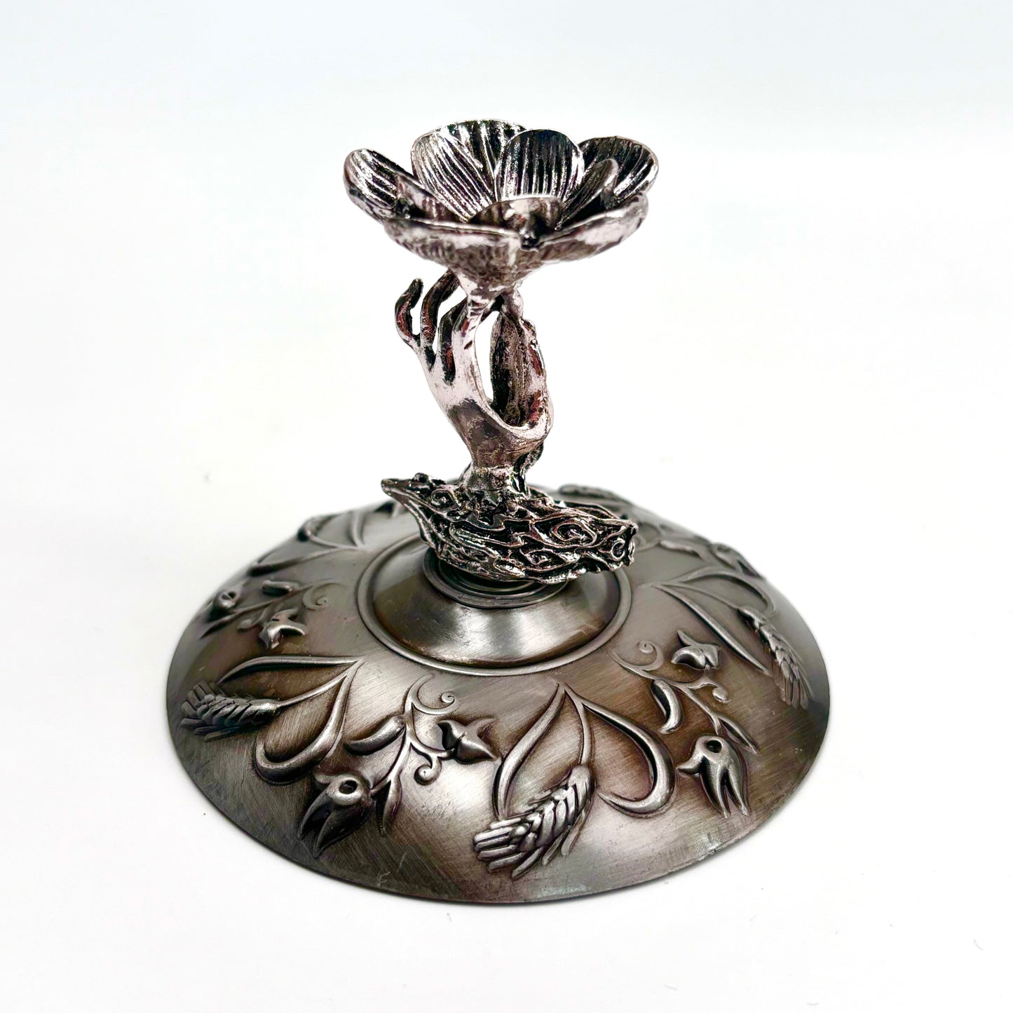 $9.5/1 pieza Base de cristal con manos giratorias doradas, base de cristal con manos giratorias plateadas, base de esfera de cristal.