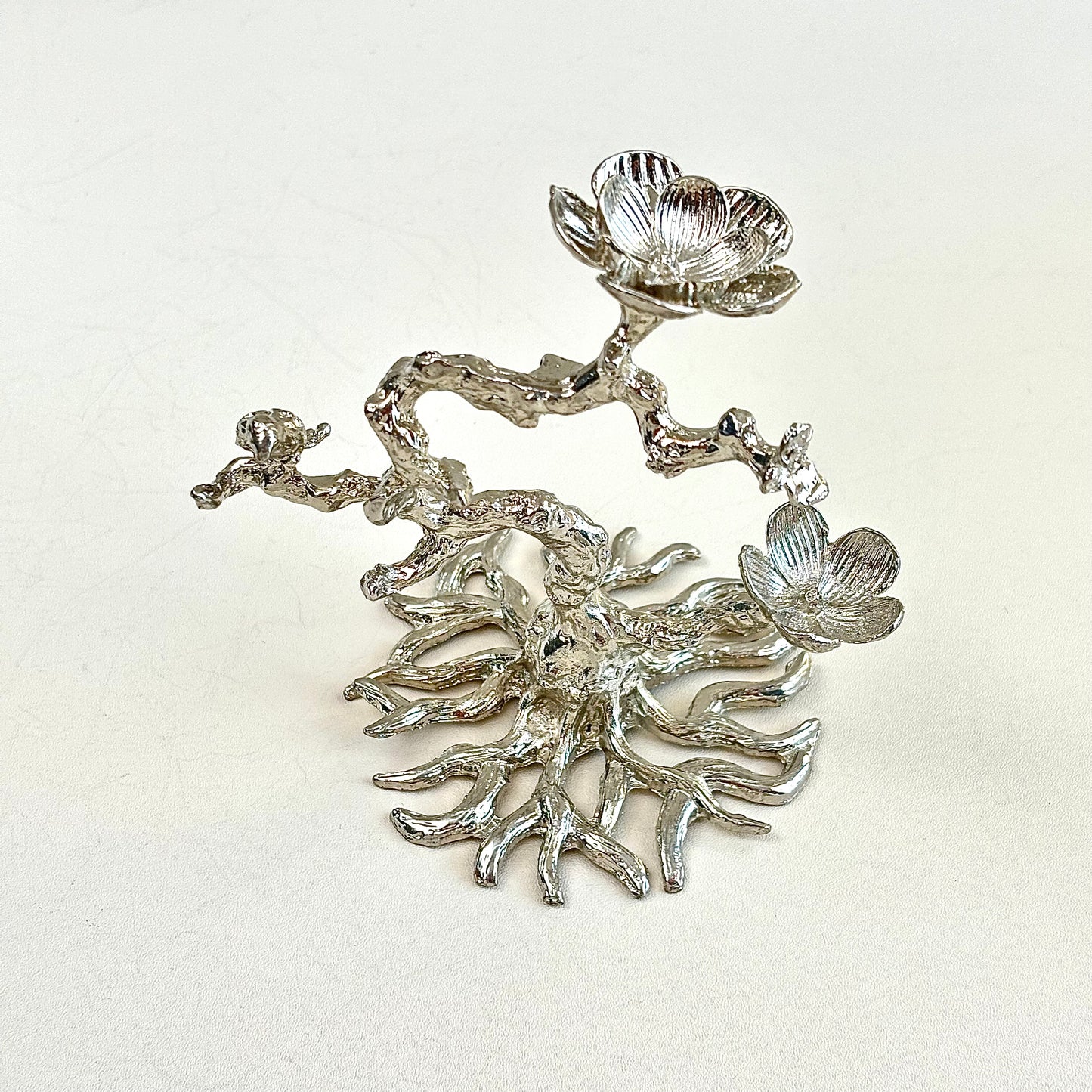 $9.6/1 pieza Base de cristal de árbol de flor de ciruelo dorado brillante, Base de cristal de árbol de flor de ciruelo dorado rosa brillante, Base de cristal de árbol de flor de ciruelo plateado brillante, base de esfera de cristal.