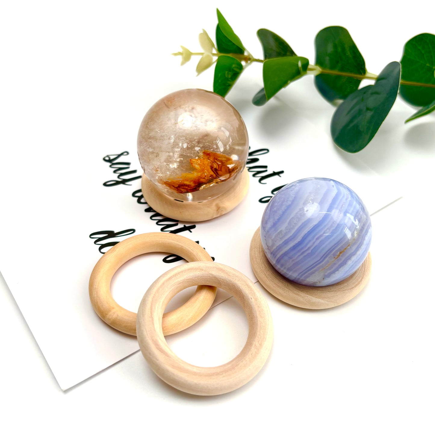 $0,4/1 pieza Base de esfera de cristal de color marrón claro.