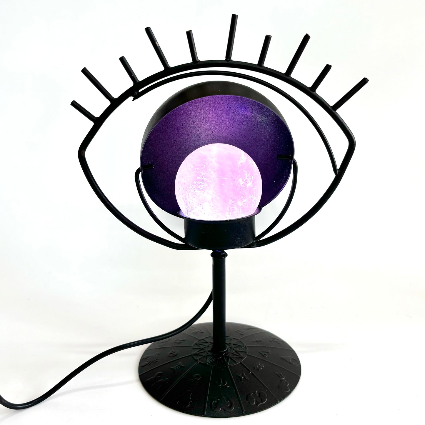 $13/1 pieza Base de esfera de cristal de luz de tercer ojo negro.