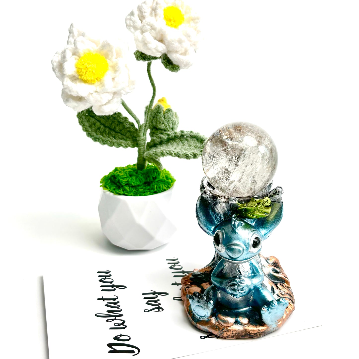 11.5ドル/1個 ブルーステッチ クリスタル スフィア ベース。