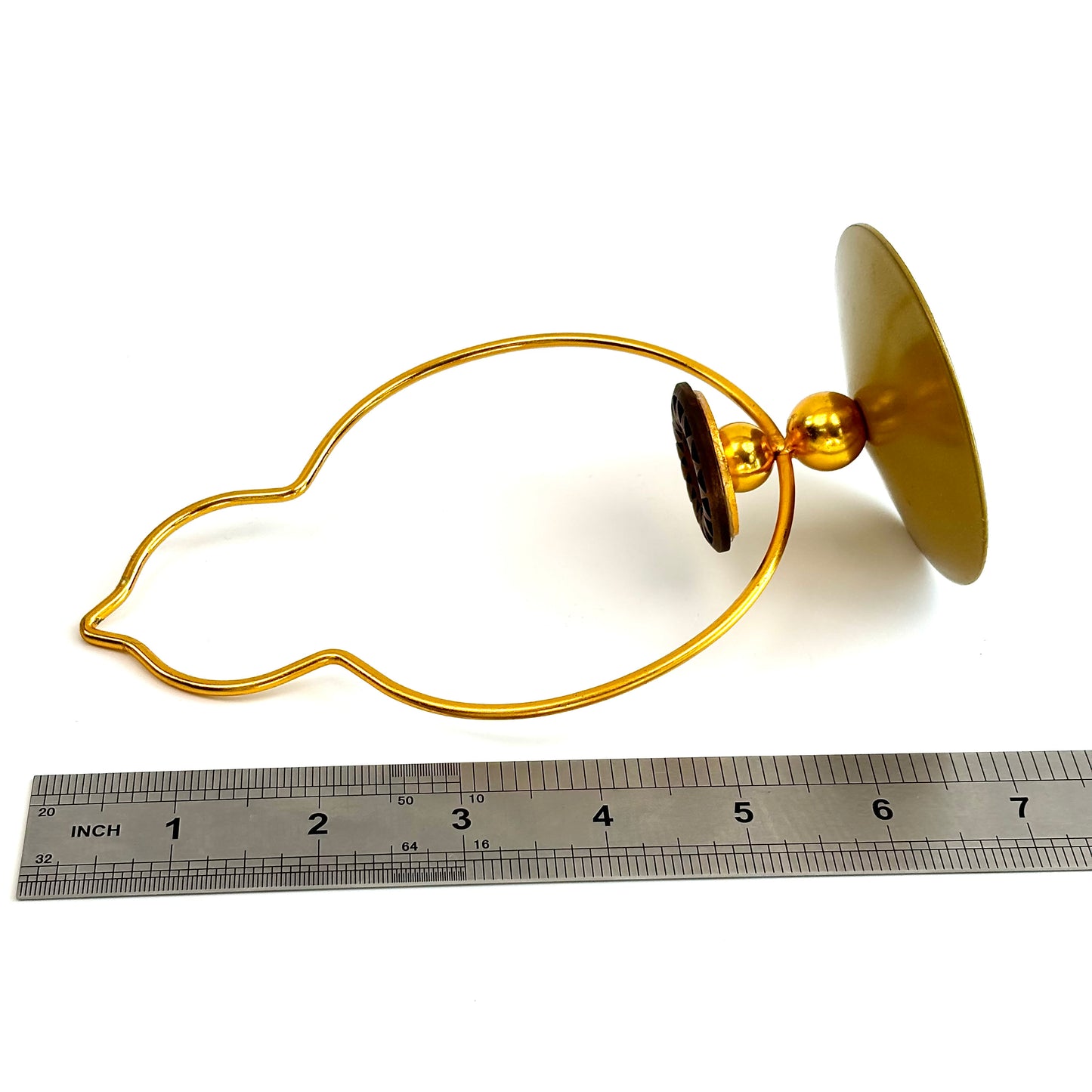 $5,7/1 pieza Base de esfera de cristal de calabaza dorada cobriza.