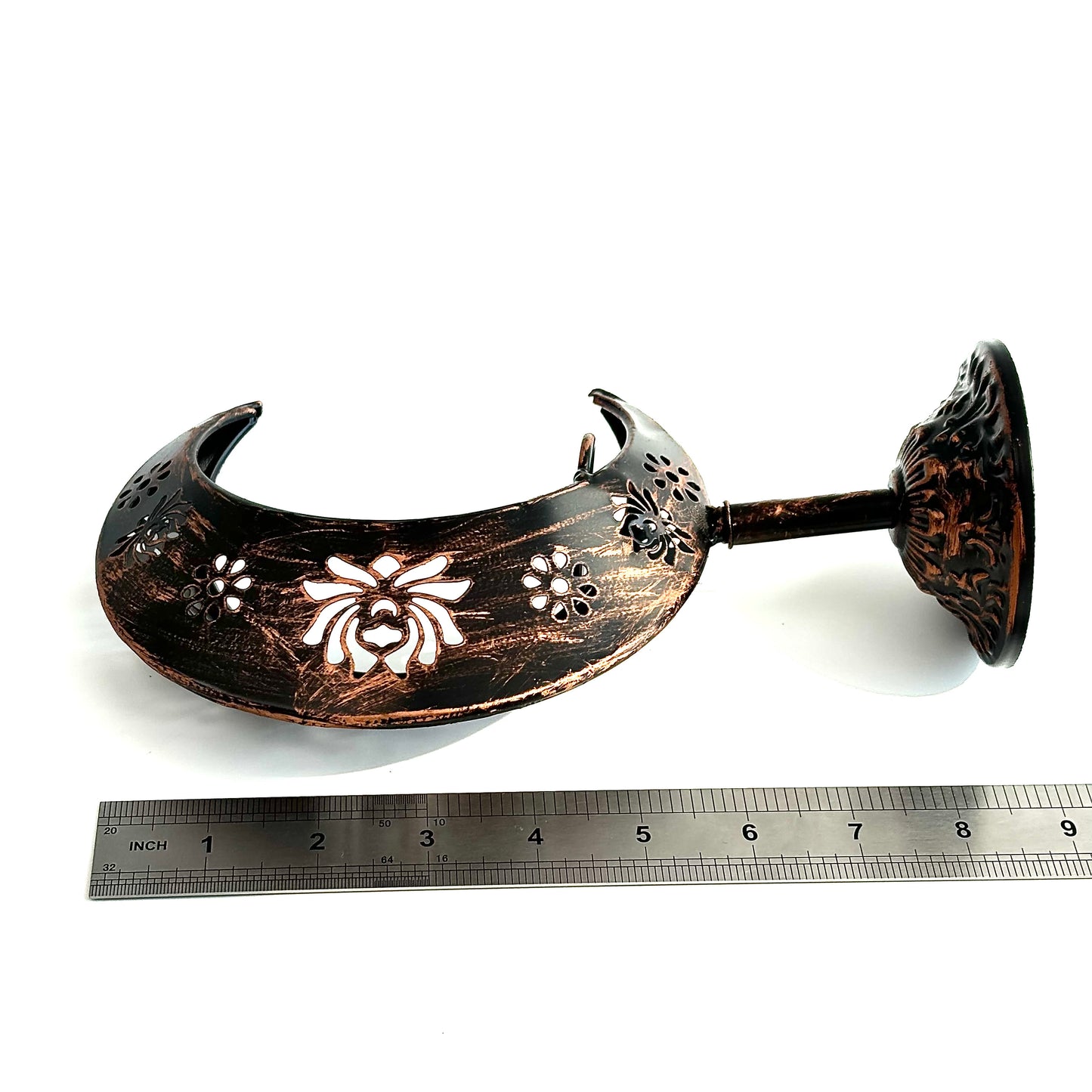 $12,7/1 pieza Base de esfera de cristal de luna negra en color oro rosa oscuro.