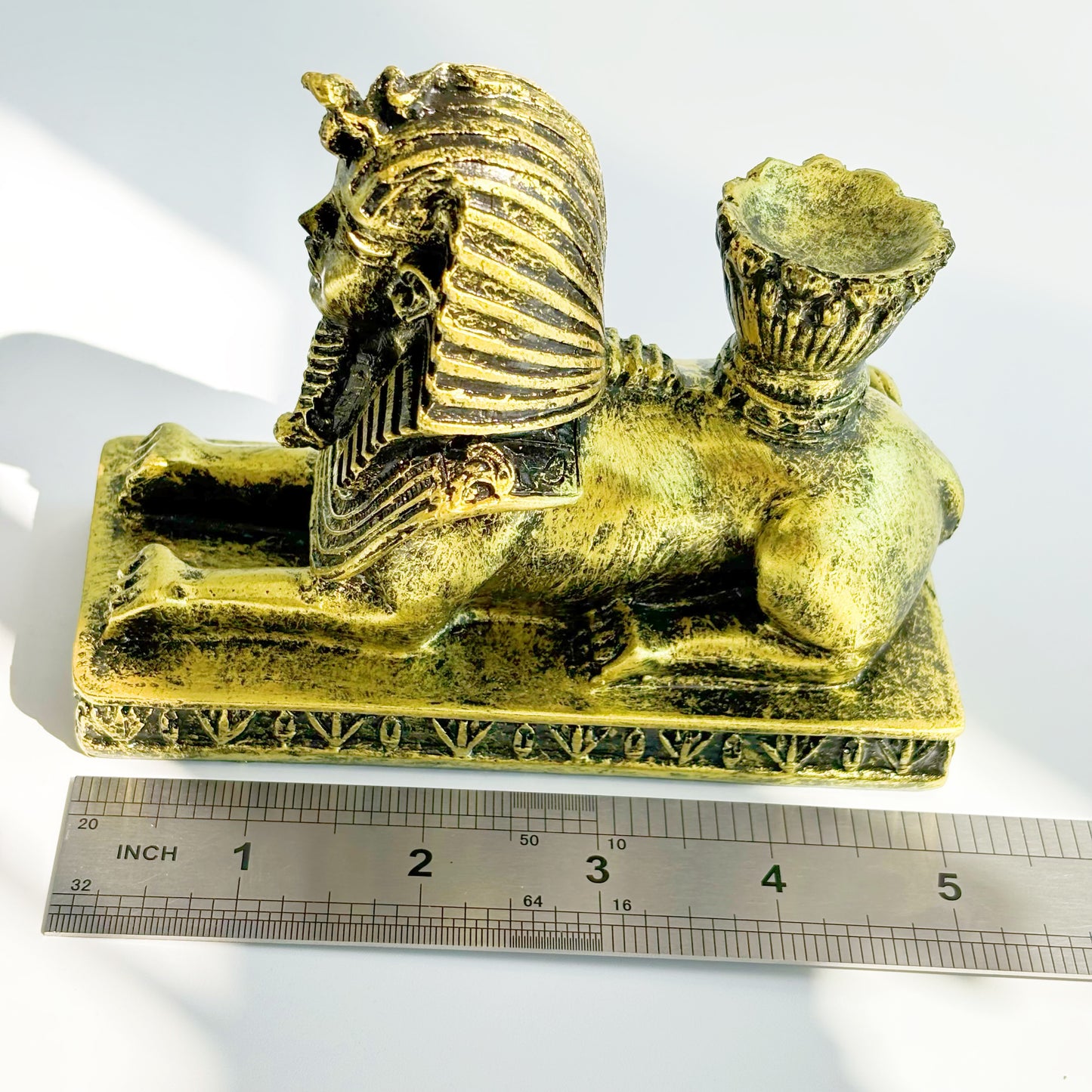 $13,5/1 pieza Base de esfera de cristal de esfinge amarilla.