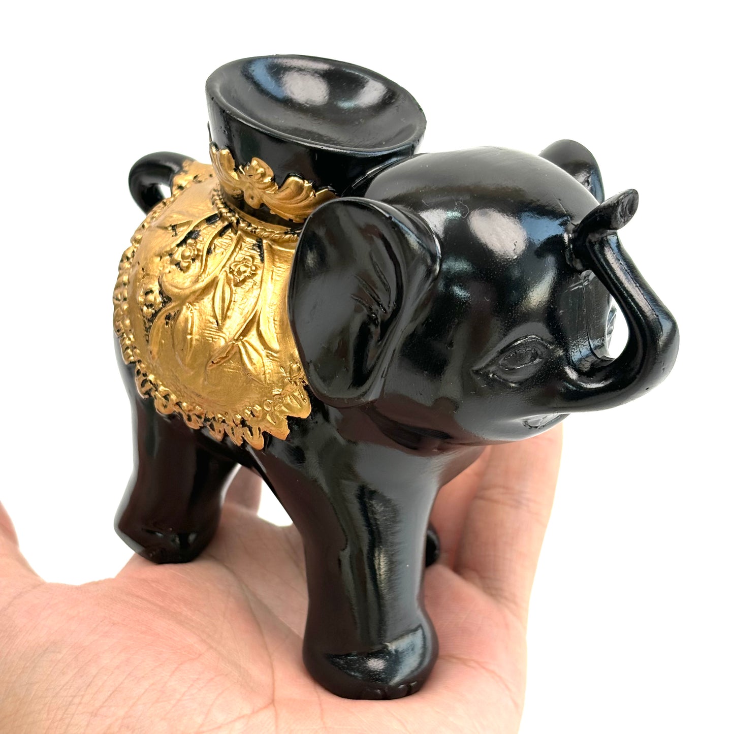 $10.4/1pcs Black elephant Resin crystal sphere base.