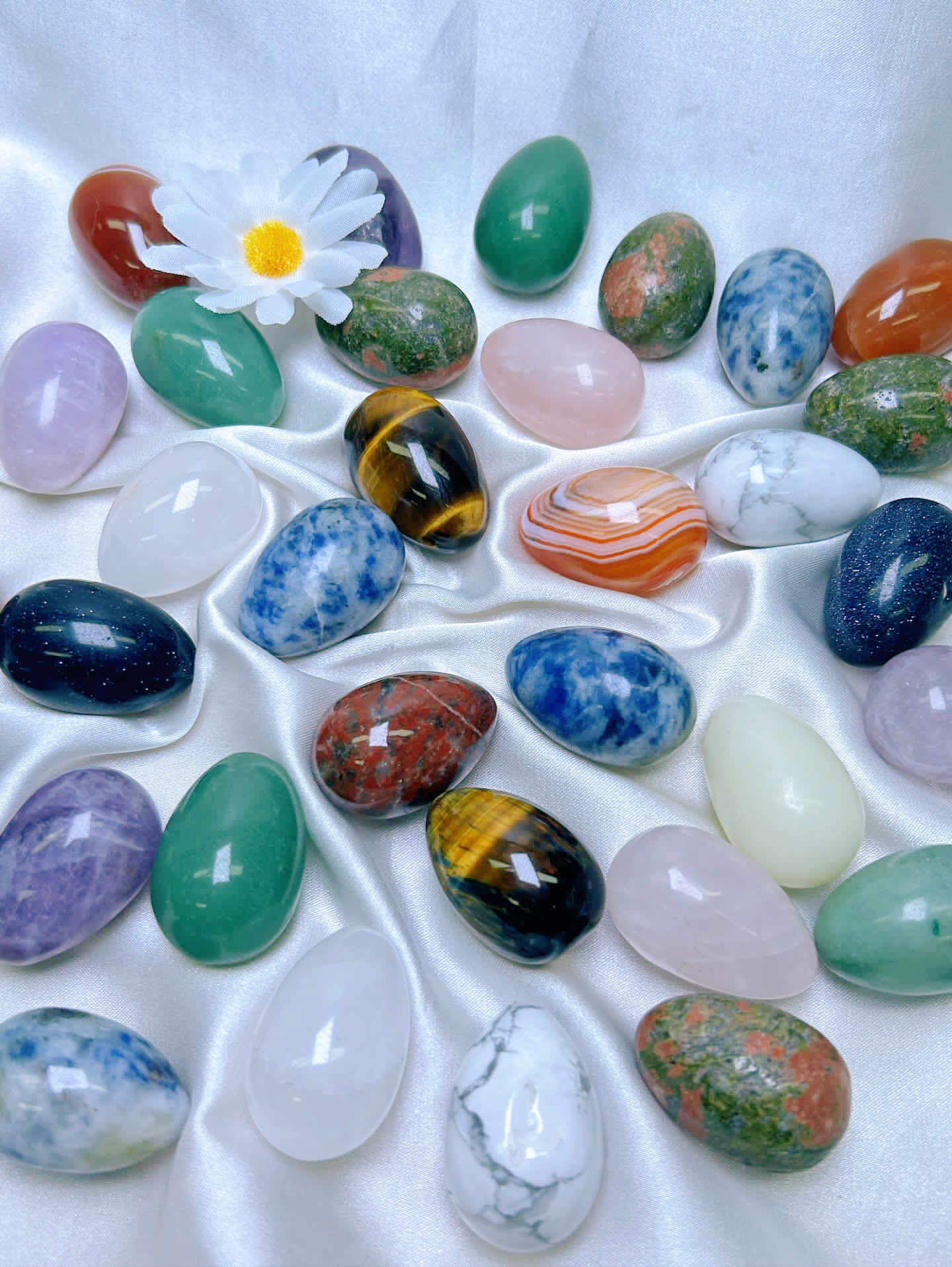 $1/pcs Mini Crystal Egg,Gemstone Egg, Rose Quartz Egg, Clear Quartz Egg, Tiger's Eye Egg, Carnelian Egg, Unakite Egg,Amethyst Egg,Green Aventurine Egg,Rock Egg