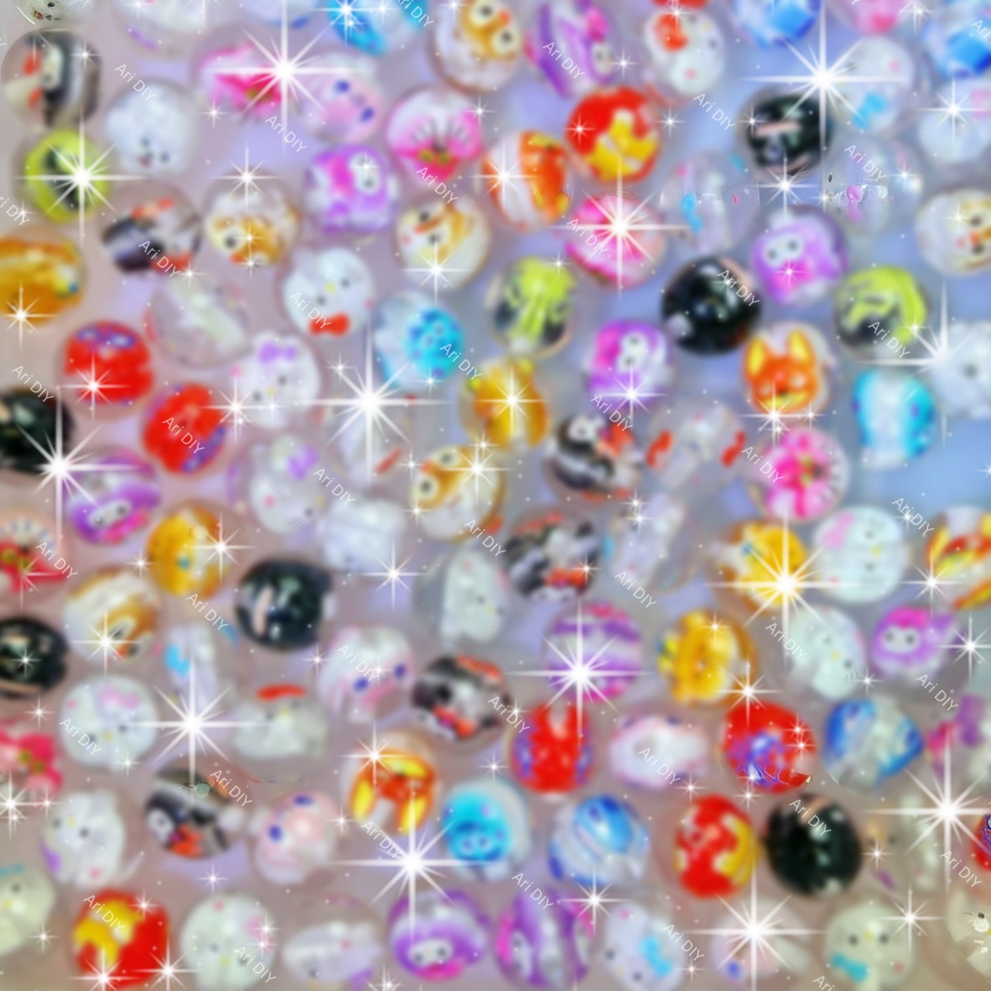 Mix Cartoon Resin Beads 16mm