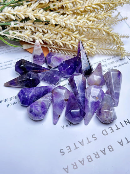 36mm Mix Wand/Pendulum/Point  Natural Crystal Pendulum Aventurine/Rose Quartz/Amethyst/Clear Quartz/Labadorite/Tiger Eye/ Pendulum Dowsing Tool Divination Tool