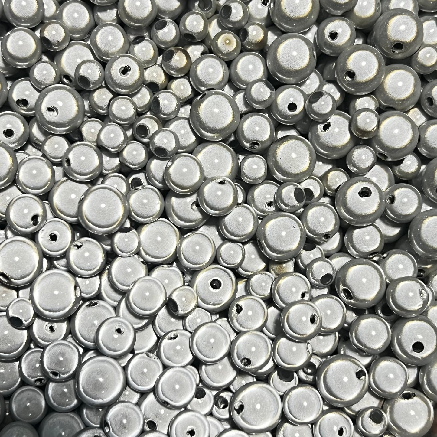 Silver Laser Spacer Beads