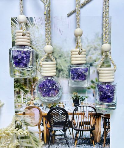 $3/pcs Glass wishing bottle leather cord pendant necklaces, with natural gemstone chip beads,christmas gifts