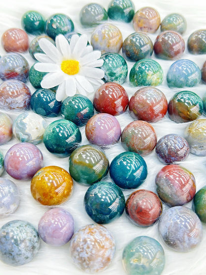 Colorful Ocean Jasper Spheres / Birthday gifts/Healing Crystals for Meditation/ Reiki Crystals /Witchy Decor