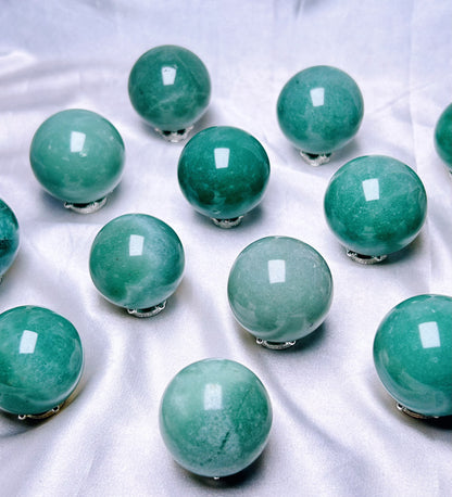 Green Aventurine Crystal Ball Green Aventurine Large Crystal Sphere Healing Crystals and Stones Crystal Decor Crystal Gifts Crystal Grids