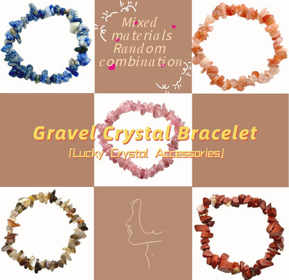 Oferta especial: $ 6 por 7 artículos / $ 12 por 15 artículos Pulsera de grava Combinación aleatoria, Accesorios de cristal de la suerte, Abalorios hechos a mano.