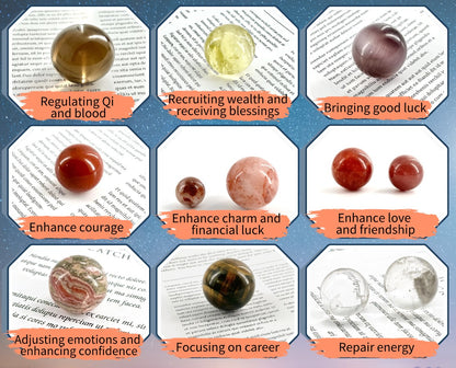 Crystal Sphere Collection，Enhance health, intelligence, luck, charm, and calm your emotions……