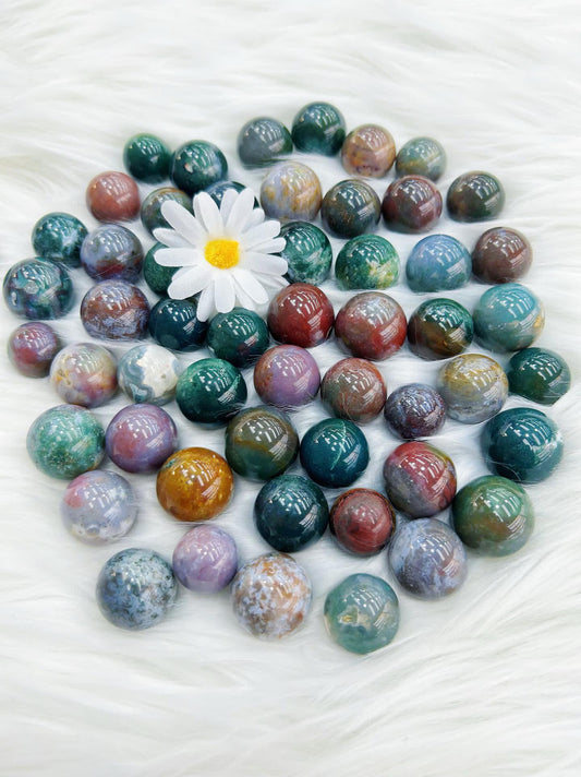 Colorful Ocean Jasper Spheres / Birthday gifts/Healing Crystals for Meditation/ Reiki Crystals /Witchy Decor