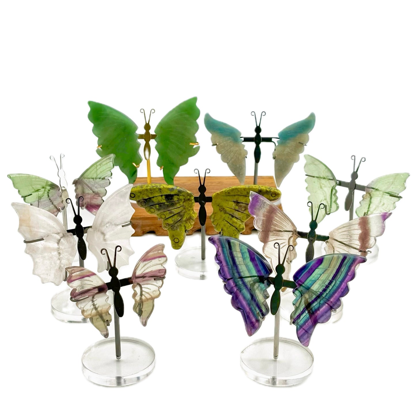 $6/PC Crystal Fluorite Butterfly Wing,