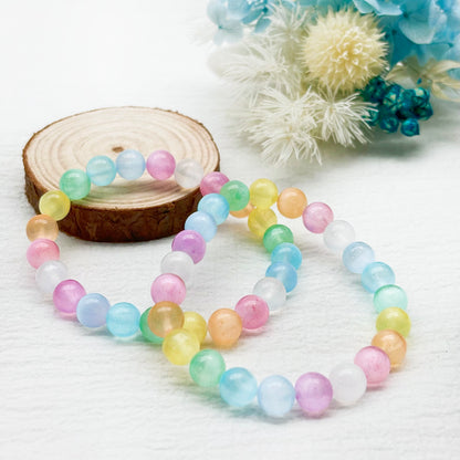 $4/pc Macaron color series/candy color/dreamy colored cat eye gypsum stone bracelet