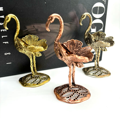 $5.7/1pcs Golden flamingo crystal base, Rose gold flamingo crystal base, crystal sphere base.