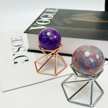 $1.5/1pcs Brilliant golden geometry crystal base, Brilliant rose gold geometry crystal base, Brilliant silvery geometry crystal base, Black geometry crystal base, crystal sphere base.