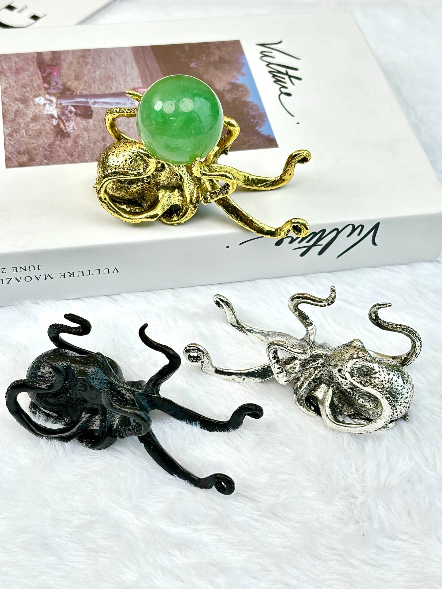 $4.5/1pcs golden octopus crystal base, silvery octopus crystal base,rose gold octopus crystal base,black octopus crystal base,crystal sphere bsae.