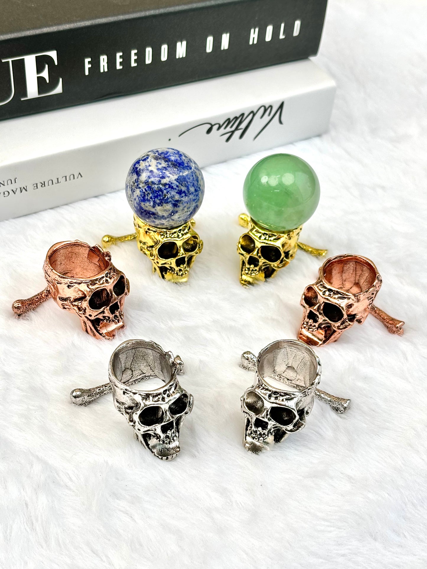 $3.5pcs Golden skull crystal base,silvery skull crystal base,rose gold skull crystal base,crystal sphere base.