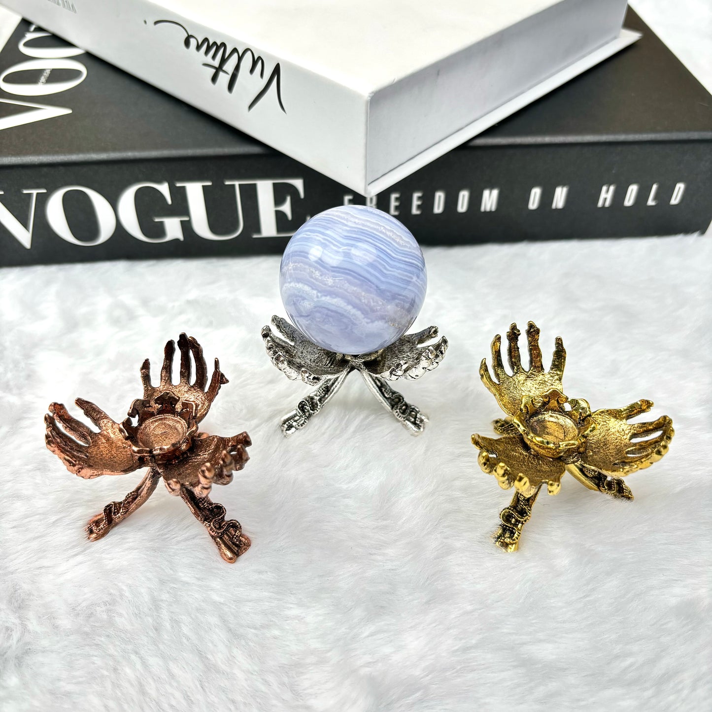 $3/1pcs Golden hand crystal base,silvery hand crystal base,rose gold hand crystal base,crystal sphere base.