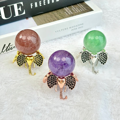 $2.5/1pcs Golden elephant-heads crystal base,silvery elephant-heads crystal base,rose gold elephant-heads crystal base,crystal sphere base.