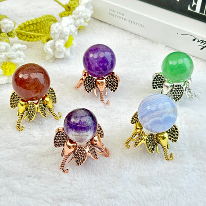 $2.5/1pcs Golden elephant-heads crystal base,silvery elephant-heads crystal base,rose gold elephant-heads crystal base,crystal sphere base.