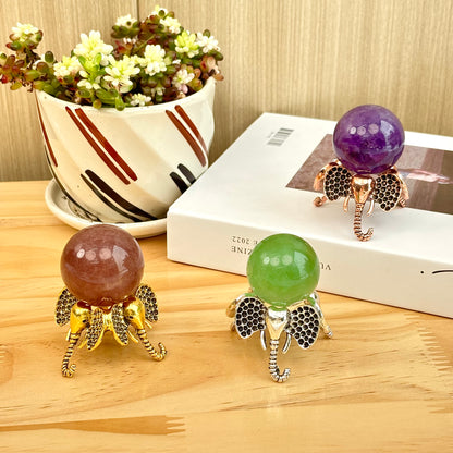 $2.5/1pcs Golden elephant-heads crystal base,silvery elephant-heads crystal base,rose gold elephant-heads crystal base,crystal sphere base.