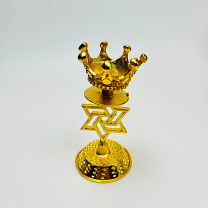 $7/1pcs Brilliant golden six-star crown crystal base, crystal sphere base.