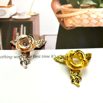 $1/1pcs Brilliant golden rose flower crystal base,Brilliant rose gold rose flower crystal base, crystal sphere base.