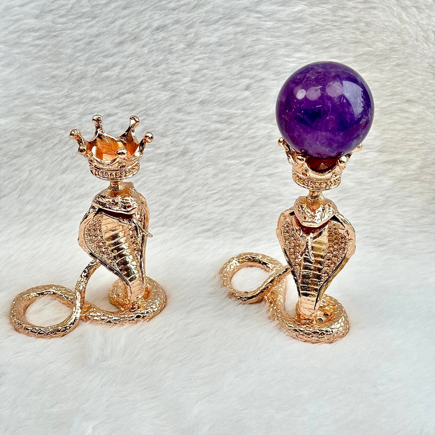 $6/1pcs brilliant rose gold cobra crystal base,crystal sphere base.