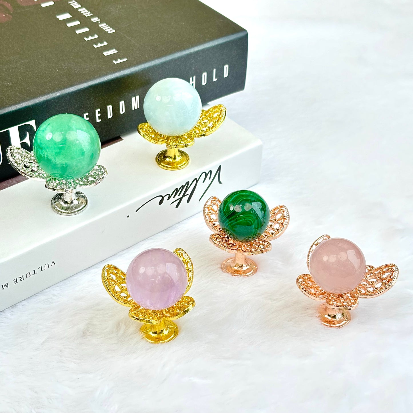 $1.5/1pcs Brilliant golden butterfly crystal base,brilliant silvery butterfly crystal base,brilliant rose gold butterfly crystal base,crystal sphere base.