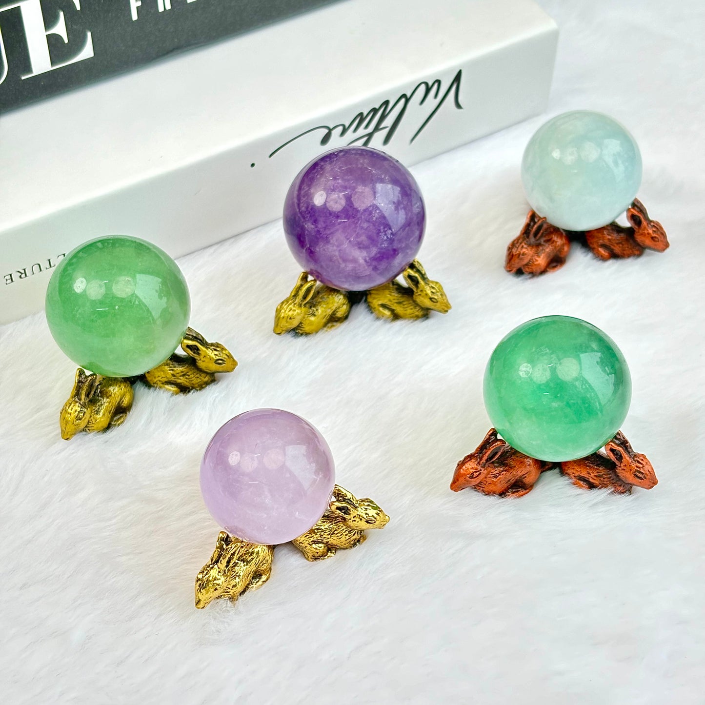 $2.5/1pcs Golden bunny crystal base,rose gold bunny crystal base,crystal sphere base.