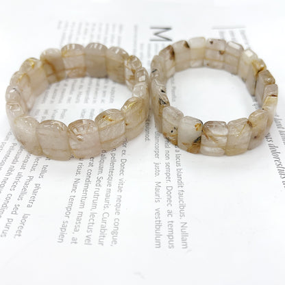 Gold rutile quartz bangle/bracelet.