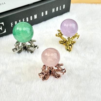 $2.5/1pcs Golden horse crystal base,silvery horse crystal base,rose gold horse crystal base,crystal sphere base.