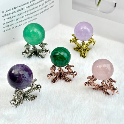 $2.5/1pcs Golden horse crystal base,silvery horse crystal base,rose gold horse crystal base,crystal sphere base.