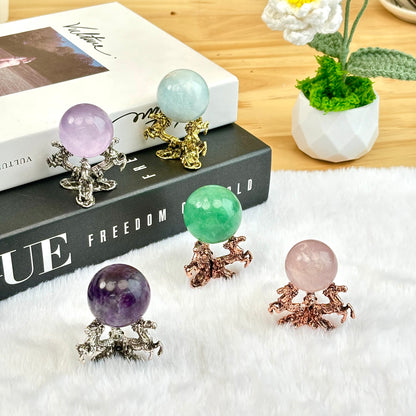 $2.5/1pcs Golden horse crystal base,silvery horse crystal base,rose gold horse crystal base,crystal sphere base.