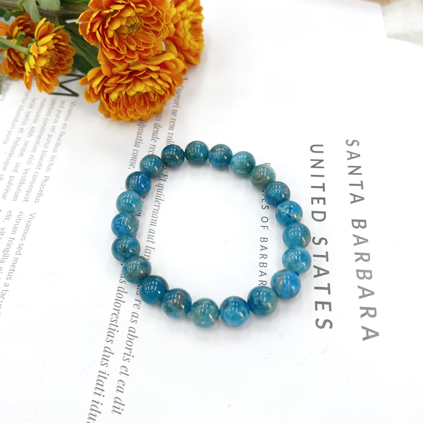 $4/1pcs Blue apatite bracelet.