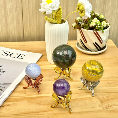 $3/1pcs Golden ginko crystal base,silvery ginko crystal base,rose gold ginko crystal base,crystal sphere base.