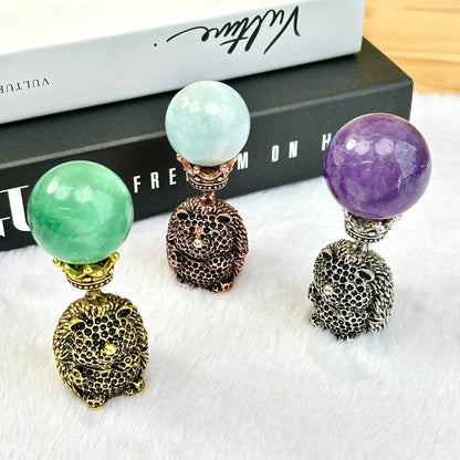 $4.5/1pcs Golden hedgehog crystal base,silvery hedgehog crystal base,rose gold hedgehog crystal base,crystal sphere base.