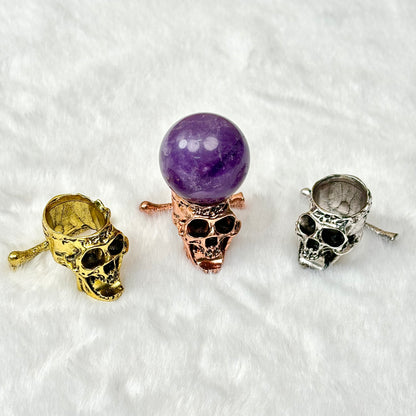 $3.5pcs Golden skull crystal base,silvery skull crystal base,rose gold skull crystal base,crystal sphere base.