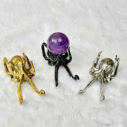 $4.5/1pcs golden octopus crystal base, silvery octopus crystal base,rose gold octopus crystal base,black octopus crystal base,crystal sphere bsae.