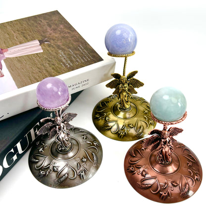 $9.4/1pcs Silver angel crystal base, Rose gold angel crystal base, Golden angel crystal base,crystal sphere base.