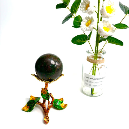 $11.2/1pcs Golden colourful flower crystal base, crystal sphere base.